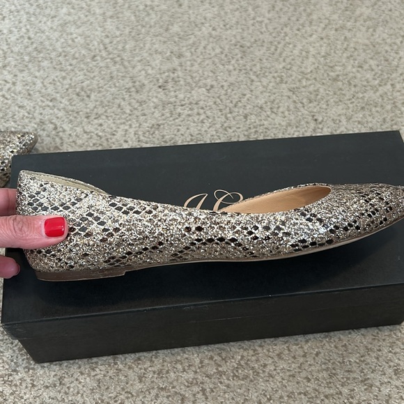 J. Crew Audrey Metallic Snakeskin Flats in Gold Brown, 7.5 - Picture 3 of 14